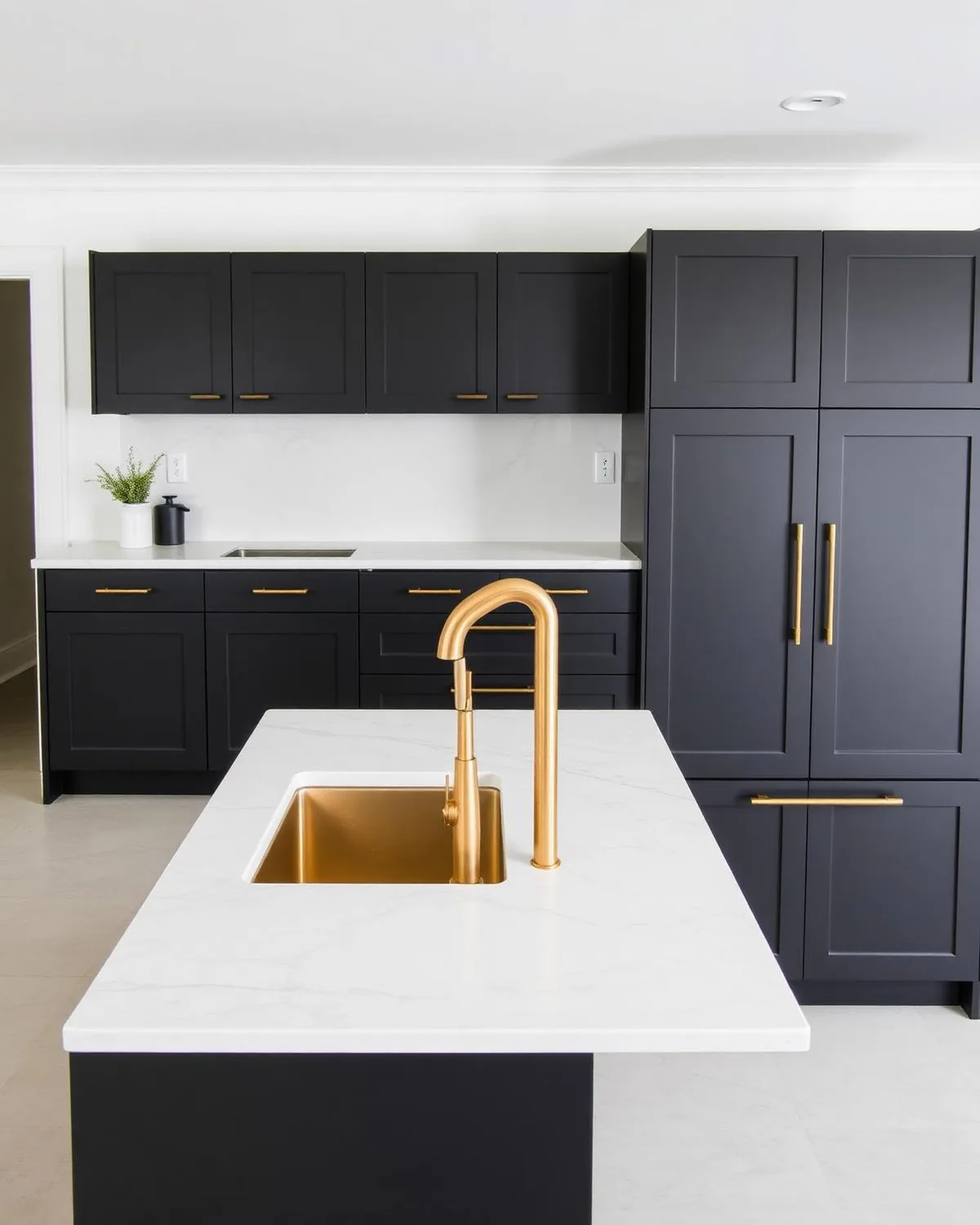 Cuisine meubles noirs mats