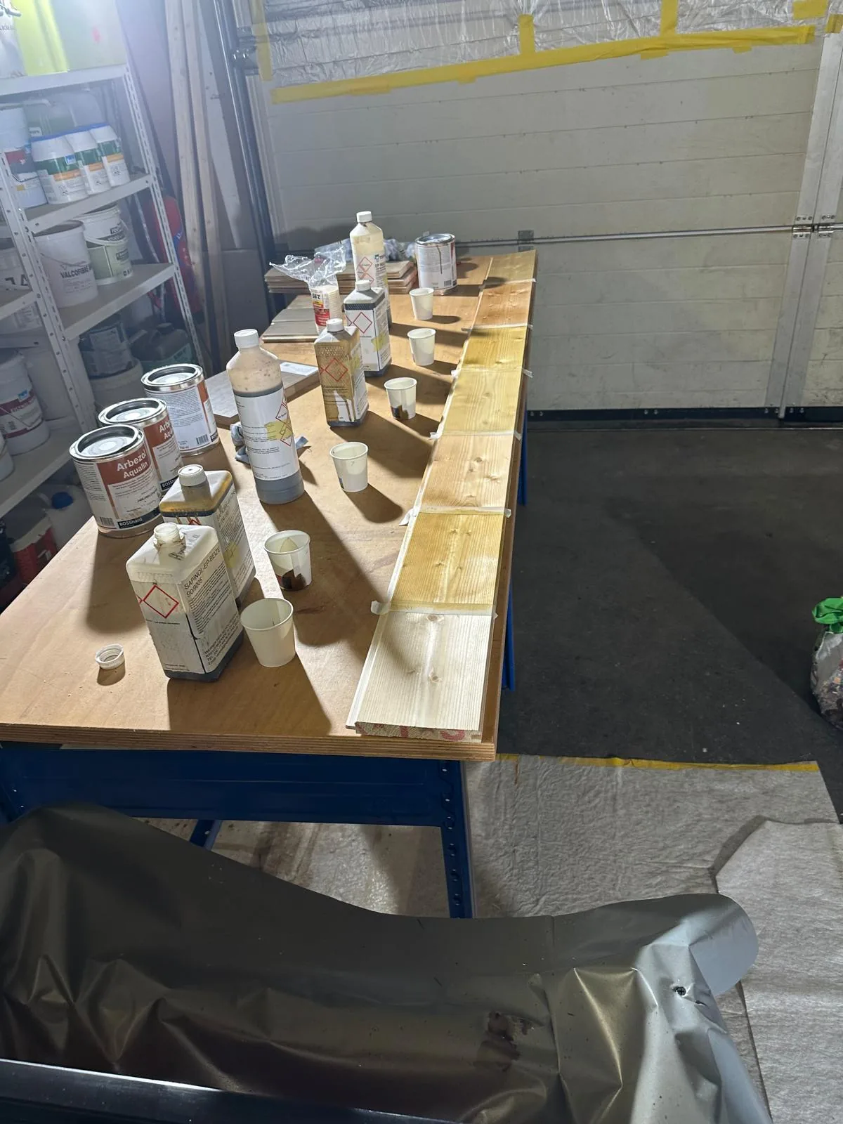 Atelier préparation des lasures et vernis bois
